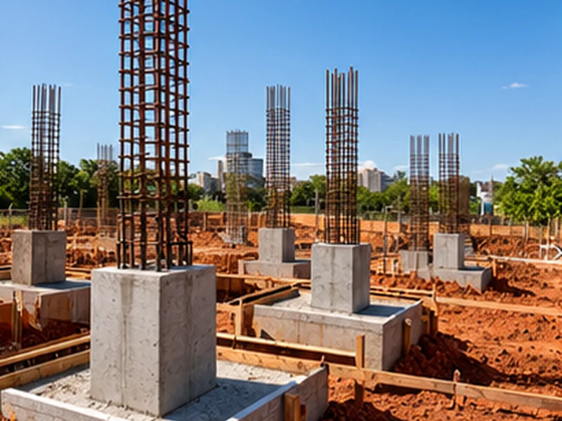 Fundação estrutural em concreto